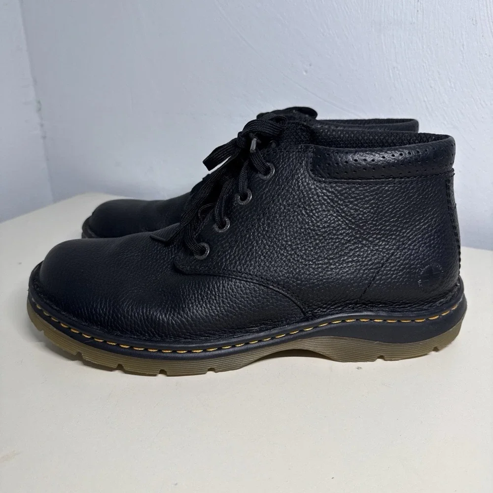 Dr. Martens Black Leather RICO Chukka Ankle Boots Lace-Up Round Toe Men's US 11